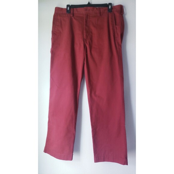 Life Khaki Mens Chino Pants Rust Relaxed Straight SZ 34X30 - Picture 2 of 8
